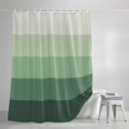 thumbnail image 3 of Minimalist Green Gradient Stripe Shower Curtain for Bathroom, Color Ombre Art Waterproof Shower Curtains Washable Quick Dry with Hooks Bathtub Curtains 72x72IN, 3 of 9