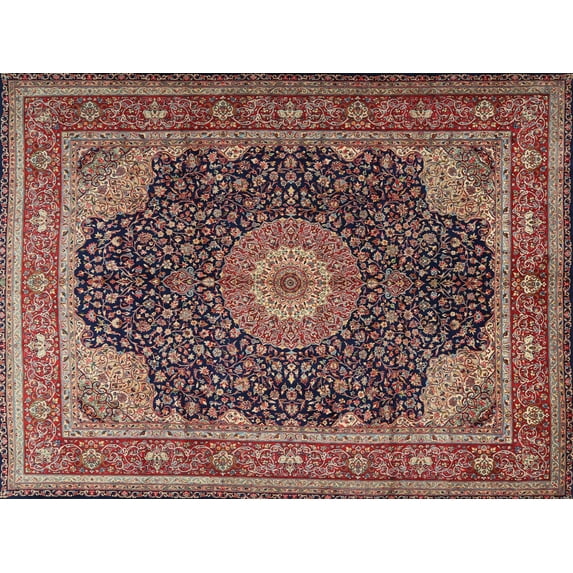 Ahgly Company Indoor Rectangle Traditional Camel Brown Medallion Area Rugs, 7' x 10'