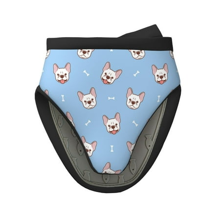 

Qekee French Bulldog Head Print Non-Slip Mini Oven Mitt Silicone Oven Mitts Heat Resistant Kitchen Mittens Pinch Mitts Cooking Mitts