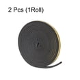 thumbnail image 3 of Burletes, 2uds 18 Pies x 3/8" Ancho x 1/4" Profundidad Autoadhesivo Espuma Sello Tira D Forma Aislamiento Cinta para Puerta Ventana, Negro, 3 of 6
