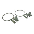 thumbnail image 3 of Pair of Cast Iron Bird Towel Holder Rings Verdigris Finish, 3 of 4