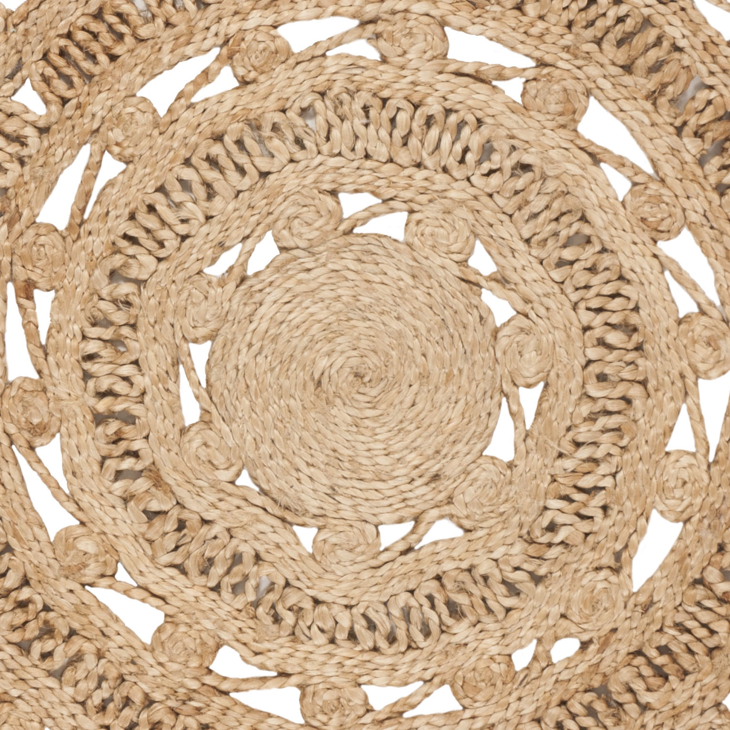 SAFAVIEH Natural Fiber Jannah Solid Braided Jute Area Rug, Natural, 3' x 3' Round