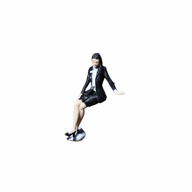 Figura de resina en miniatura Vendedora sentada