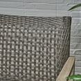 thumbnail image 4 of Noble House Hampton Outdoor Wood and Wicker Loveseat and Coffee Table in Black, 4 of 12