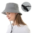 thumbnail image 2 of Audhol Hot Summer Bucket Hat Women's Fisherman Hat Outdoor Sun Hat Spring Summer Solid Color Beach Sunscreen Basin Hat Hat Woman Winter Soft Faux Fur Plush Bucket Hat Grey One Size, 2 of 9