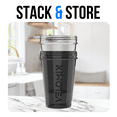 thumbnail image 2 of VELOMIX Leak Proof Protein Shaker Bottle with Wire Whisk, 2 Pack, 20 fl oz, Black/Clear, 2 of 7