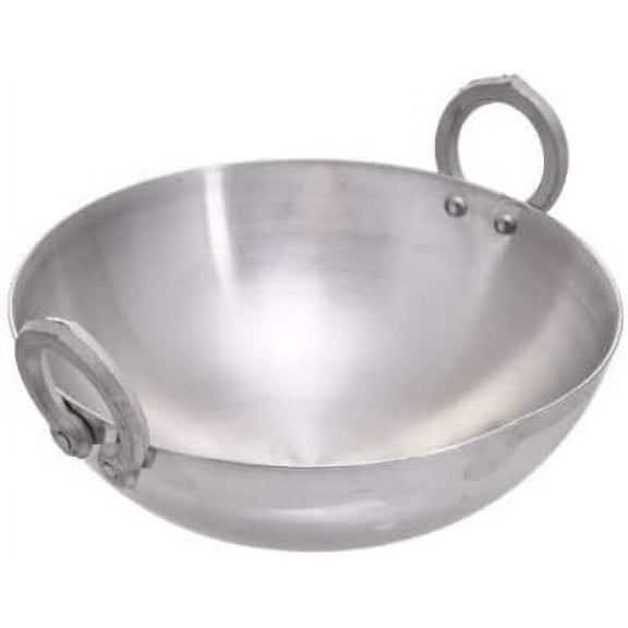 Heavy Duty Aluminium Wok/Kadhai/Deep Frying Pan/Deep Cooking Pot Cookware/Kitchenware (Approx. 0.5 Litre), Pack of 1