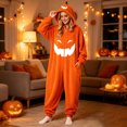 thumbnail image 6 of LILIYA Adult Onesie, Warm Hooded Jumpsuit for Couples, Plush Long Sleeve Bodysuit with Pockets, Cozy Soft One-Piece Pajamas, Halloween Loungewear Suit, 6 of 8
