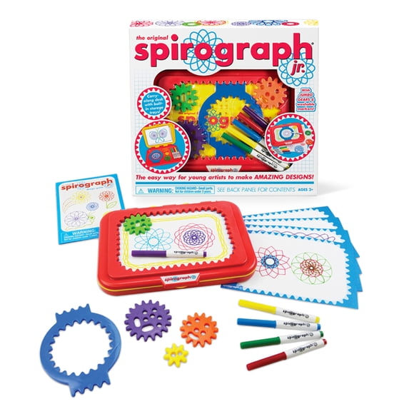 Toy Spirograph Jr. Gears Classic Retro de tamaño gigante para niños a partir de 3 años