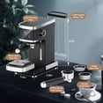 thumbnail image 4 of WHALL 20 Bar Espresso Machine, Touch Screen Coffee Maker with Milk Frother Steam Wand, Custom Coffee Volume, 1500W, 1L Removable Water Tank, 4 of 7