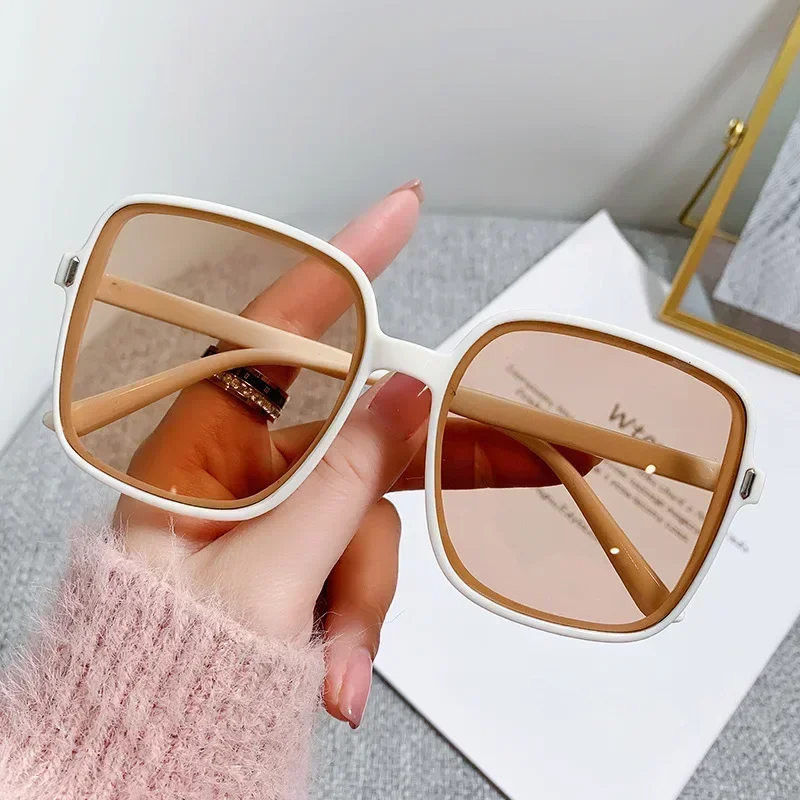 2024 New Oversized Rectangle Sunglasses Women s Fashion Square Sun Glasses Men s Classic Vintage Eyewear UV400 Oculos De Sol Blue As shown in the figu Walmart