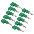 thumbnail image 4 of Stackable Banana Plug Connectors, Abrasion Resistant Banana Plug 10pcs Solderless Solid Rustproof Stable Professional  For Security Accessories Green, 4 of 8