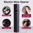 thumbnail image 3 of Décapsuleur de Vin Fafa-Électrique, Tire-Bouchon à Piles, Opération Facile à un Bouton pour un Retrait Sans Effort, Accessoire Idéal pour les Fêtes, Meilleur Choix pour les Amateurs de Vin (Noir KB1), 3 of 4