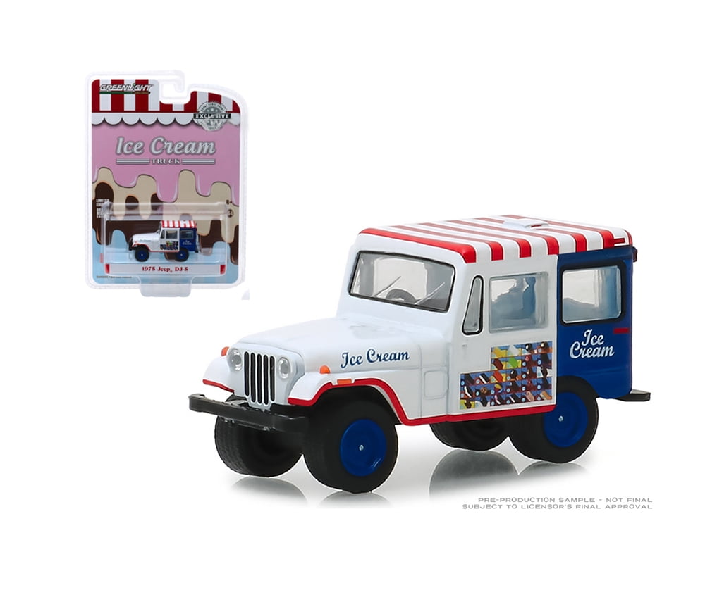 Greenlight 1:64 Hobby Exclusive 1975 Jeep DJ-5 Ice Cream Truck Diecast Car 30005 