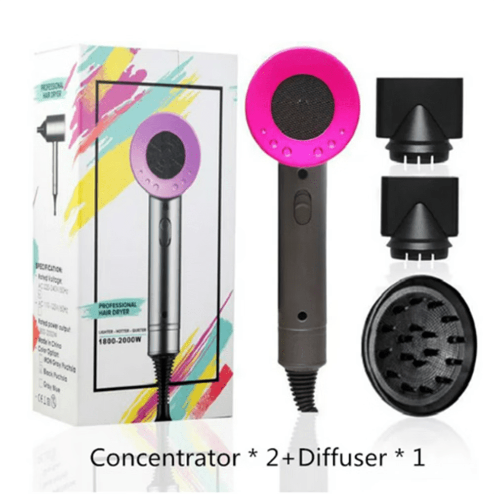 ZOUYUE 1800W Professional Hair Dryer with Diffuser Ionic Conditioning - Powerful, Fast Hairdryer Blow Dryer,AC Motor Heat Hot and Cold Wind Constant Temperature Hair Care Without Damaging Hair