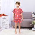 thumbnail image 7 of Bird and Boat Anchor Pattern Summer Pajama Set Soft Cotton Short Sleeve Sleepwear 2PCS Pajama Sets Breathable Lounge Set Size 6Y, 7 of 7