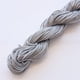 thumbnail image 1 of Xiao Hua Cordón de satén de 1 mm con nudo chino, hilo de macramé de nailon, cordón de seda de cola de rata, cordón para abalorios, para collares, pulseras y bisutería, color gris., 1 of 5