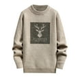 thumbnail image 2 of Nmnitkp Sweaters for Men Comfortable and Warm Mens Sweater Soft and Durable Mens V Neck Pullover Sweaters Ribbed Knitted Cable Slim Fit Pullovers Top Khaki,3XL, 2 of 6