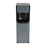 20L/5.28Gal Dark Gray Bottom Loading Water Dispenser for 5 Gallon Bottles - 450W Hot & 70W Cold Water, Stainless Steel, US Standard for Home & Office