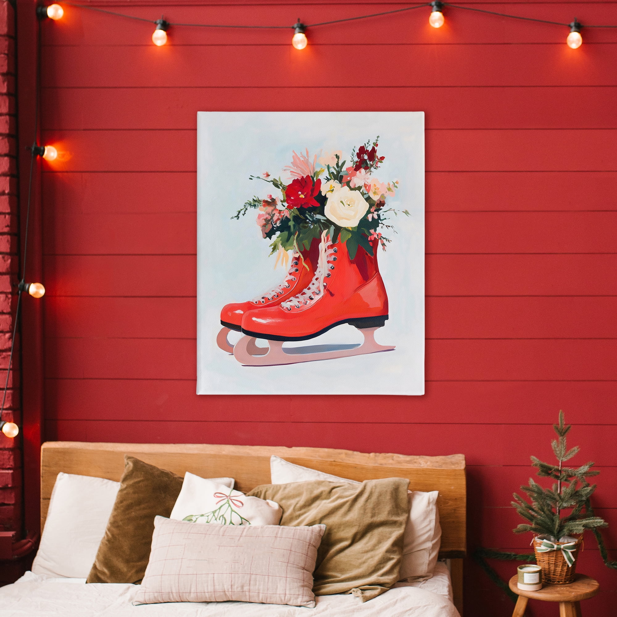 Stupell Industries Floral Ice Skates Canvas Wall Art, design by The Prints Vibe