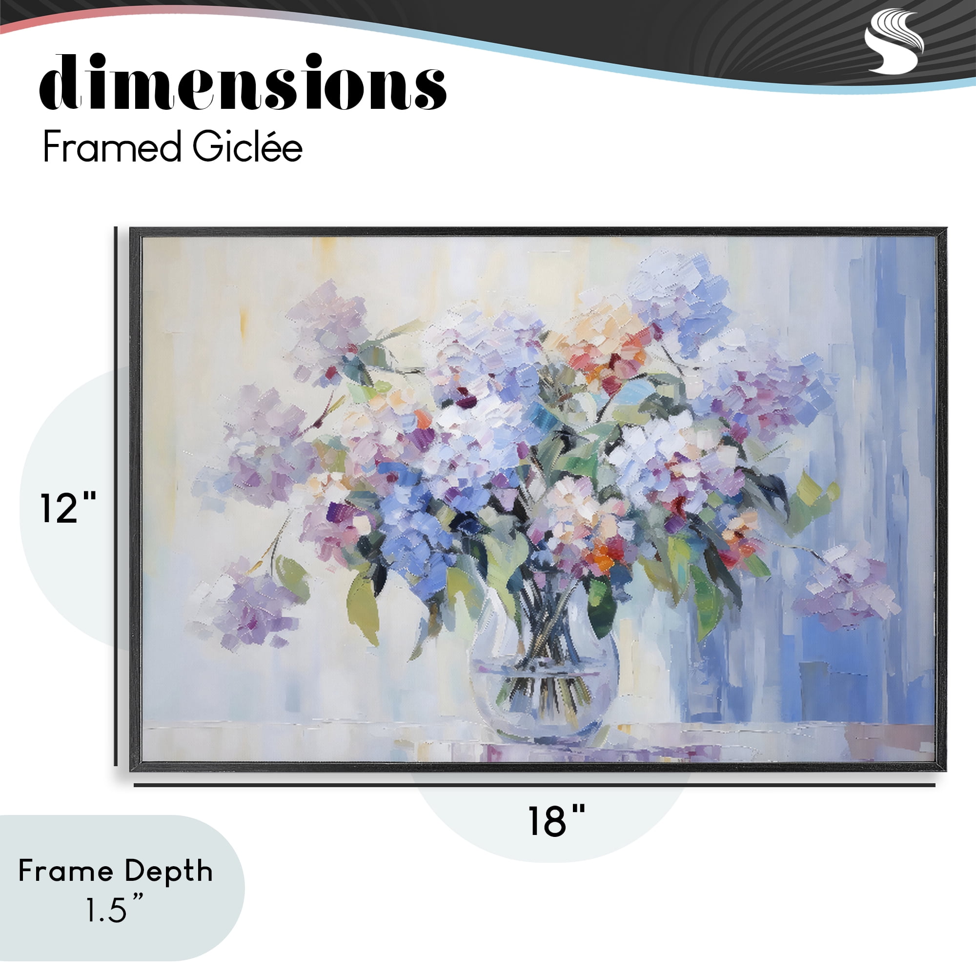 Stupell Industries In Full Bloom Bouquet Black Framed Giclee Art, design by Creative Studio