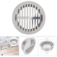 thumbnail image 4 of ABCISI Stainless Steel Flat Drain Cover, Large Displacement Grate Cover for Outdoor Yard Drain Pipe Roof Balcony, 150 Flat Mouth, Stainless Steel, High-Efficiency Filter, for Balconies Roofs Garages, 4 of 9