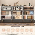 thumbnail image 3 of ANPOO Fluted 9 Drawer Dresser with Charging Station for Bedroom, 63" Modern Long Dressers with 9 Wide Drawers/Metal Handles, Wood Storage Cabinet for Bedroom, Living Room, Hallway, White-63", 3 of 9