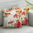thumbnail image 4 of nygtbtfer Spring Floral Birds Throw Pillow  Flowers Decorative Pillows for Couch Sofa Garden Patio Decor Set of 2 White, 4 of 7