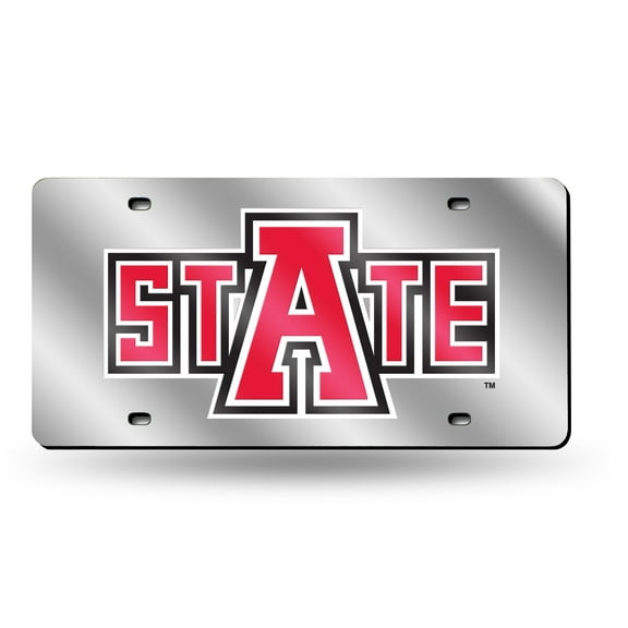 Arkansas State NCAA Red Wolves Acrylic License Plate Laser Tag