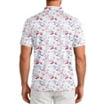 thumbnail image 4 of GENTS BLISS Golf Men Shirts Short Sleeve Shirts for Men Floral Print Men Polo Shirts, 4 of 12