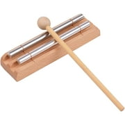 Meditation Trio Chime, Chime Hand Chime Eastern Energy Chime for Prayer Yoga Percussion Musical Chime with Wood Mallet,D
