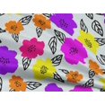 thumbnail image 4 of oneOone Rayon Off White Fabric Leaves & Flower Sewing Material Print Fabric By The Yard 56 Inch Wide, 4 of 6