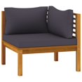thumbnail image 3 of vidaXL 3-Seater Patio Sofa with Cushion Solid Acacia Wood, 3 of 11