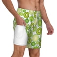 thumbnail image 3 of Goofa Kiwi Lemon Printed Men's Swim Trunks Board Shorts Quick Dry Mens Swimming Trunks with Compression Liner,Breathable Fit Hawaii Beach Shorts-3X-Large, 3 of 9