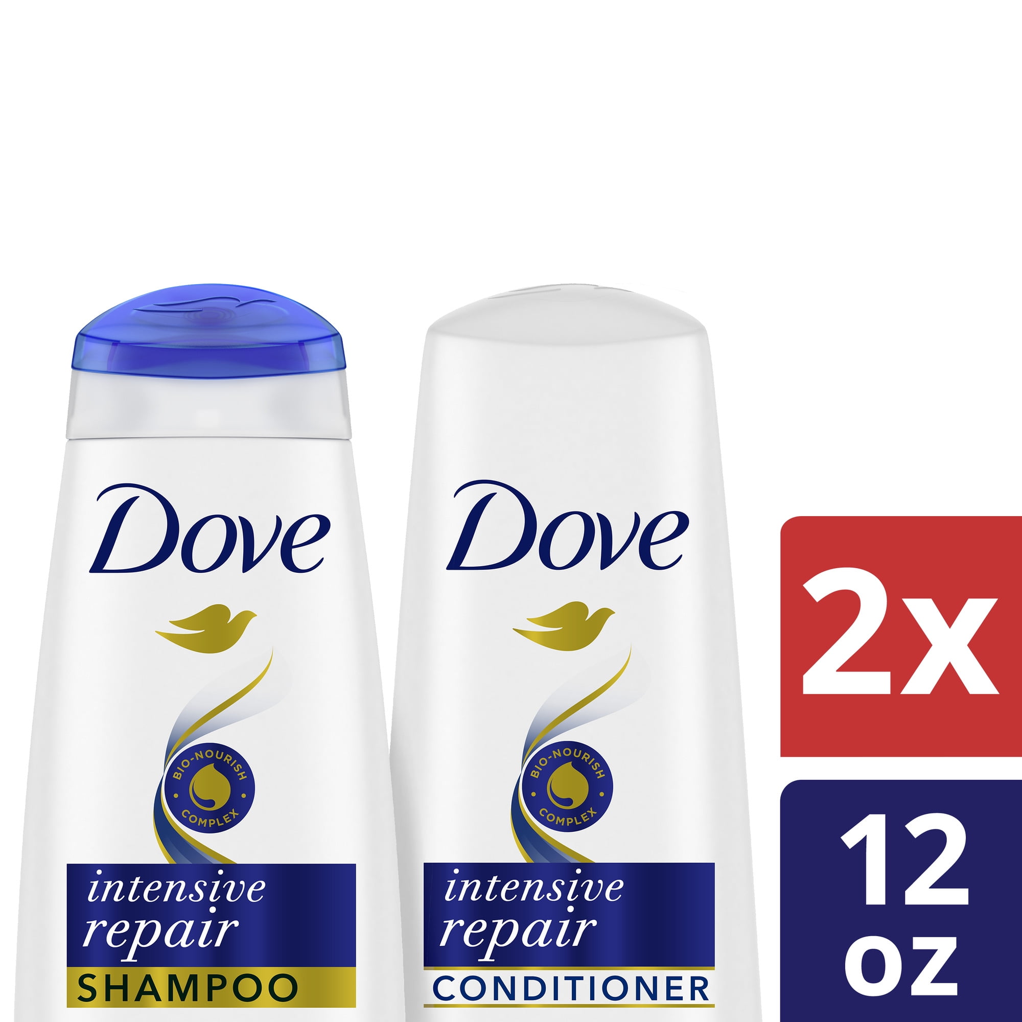 Dove Intensive Repair Strengthening Shampoo and Conditioner, 12 oz 2 Count