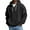 22# Black, variant on Oversized Hoodie Men Waffle Knit Quarter Zip Long Sleeve Casual Drop Shoulder Hooded Pullover Sweatshirt Pocket Gray 2XL
