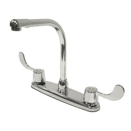 Sink Faucet Wrist Blade Handles Kingston Brass KB761 Magellan Centerset Kitchen Faucet with Metal Wrist Blade Handles ()