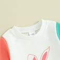 thumbnail image 5 of Bagilaanoe Newborn Baby Girl Boys Easter Jumpsuit Letters Print Long Sleeve Bodysuit 3M 6M 12M 18M Infant Spring One Piece Romper, 5 of 8