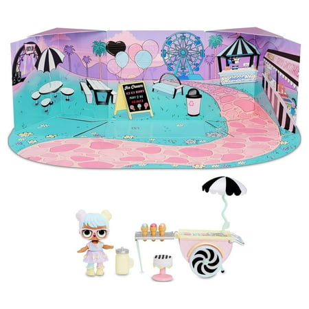 LOL Surprise Furniture Ice Cream Pop-Up With Bon Bon & 10+ Surprises, Great Gift for Kids Ages 4+