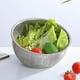 thumbnail image 3 of Rice Washing Bowl Stainless Steel Sieve Strainer Colander Basket Drain Rinse Kitchen Tools And Gadgets With Side Drainers, 3 of 11
