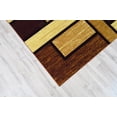 thumbnail image 5 of Premium 3D Hand Carved Thick Modern Contemporary Abstract Rug Design 3995 Brown Beige 4'x5'3'', 5 of 10