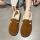 thumbnail image 3 of Zapatos de mujer de piel y cuero, todo en uno, cálidos, con suela gruesa y acolchado de algodón, forrados con vellón, engrosados, sin cordones, estilo retro, Boken, 3 of 6