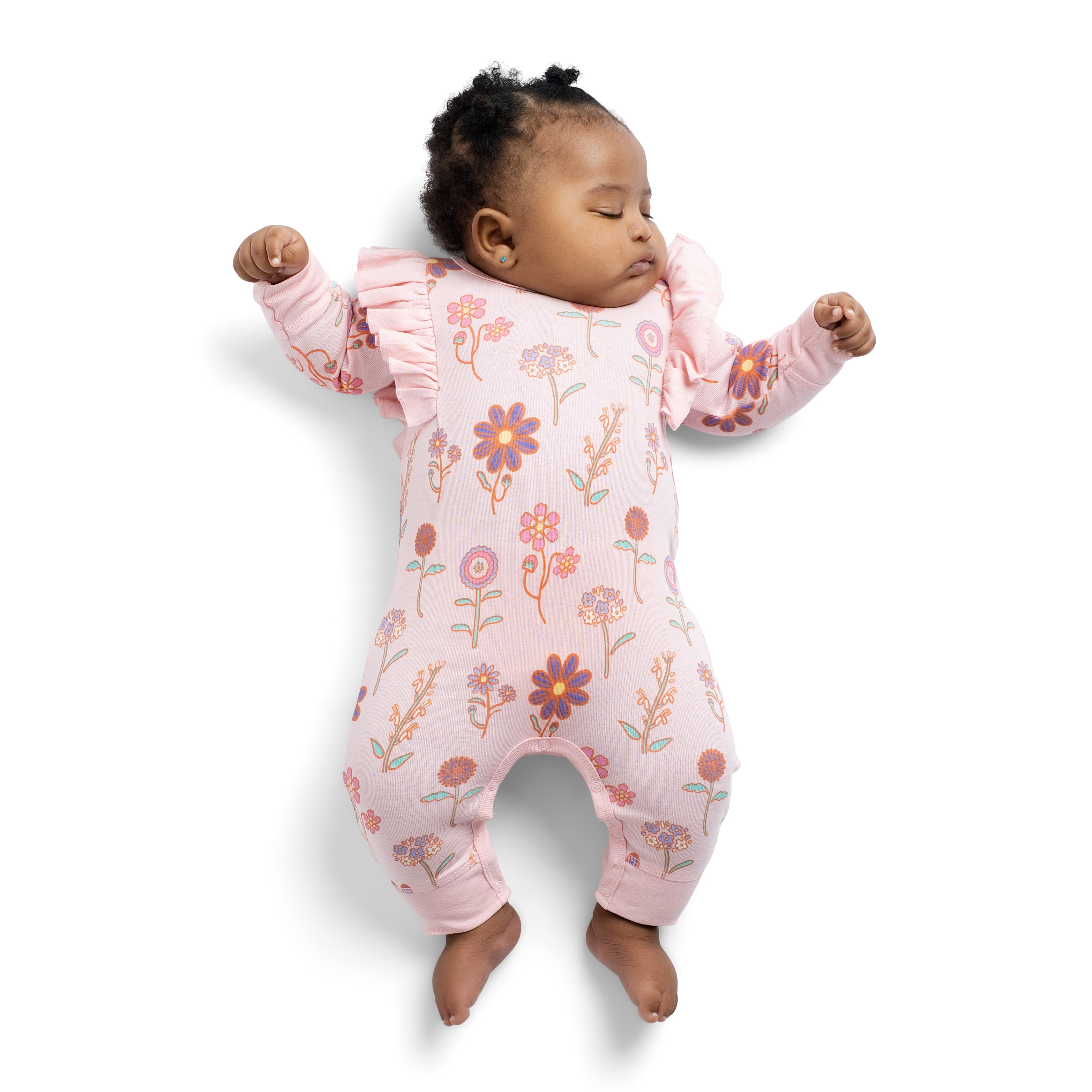 M+A by Monica + Andy, Organic Cotton Double Ruffle Romper, Sizes Newborn - 18-24 Months