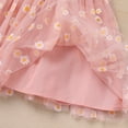 thumbnail image 6 of IBTOM CASTLE Toddler Baby Girl Princess Tutu Dress Tulle Bowknot Birthday Cake Smash Outfit Summer Wedding Dress for Photo Shoot 4-5 Years Pink Daisy, 6 of 8