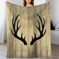 thumbnail image 4 of Cartoon Throw Blanket All Seasons Flannel Blanket, Soft Warm Plush Blankets for Couch Sofa Bed Deer Antler Fence 40"x50", 4 of 6