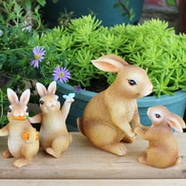 AZXY 4pc Garden Statue,Garden Animal Statues,Garden Decor Statue,Garden Decorations Statues for Outside Outdoor Clearance,Bunny Garden Statue
