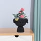 thumbnail image 5 of Resina retrato florero estatua clave almacenamiento cabeza humana escultura ornamento (negro), 5 of 6