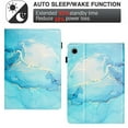thumbnail image 5 of Samrt Case for Samsung Galaxy Tab A 10.1" 2016 Marble Pattern, Premium PU Leather Kickstand Magnetic Wallet Folio Flip Auto Sleep / Wake Case with Card Slots & Elastic Band & Pencil Holder, D, 5 of 5