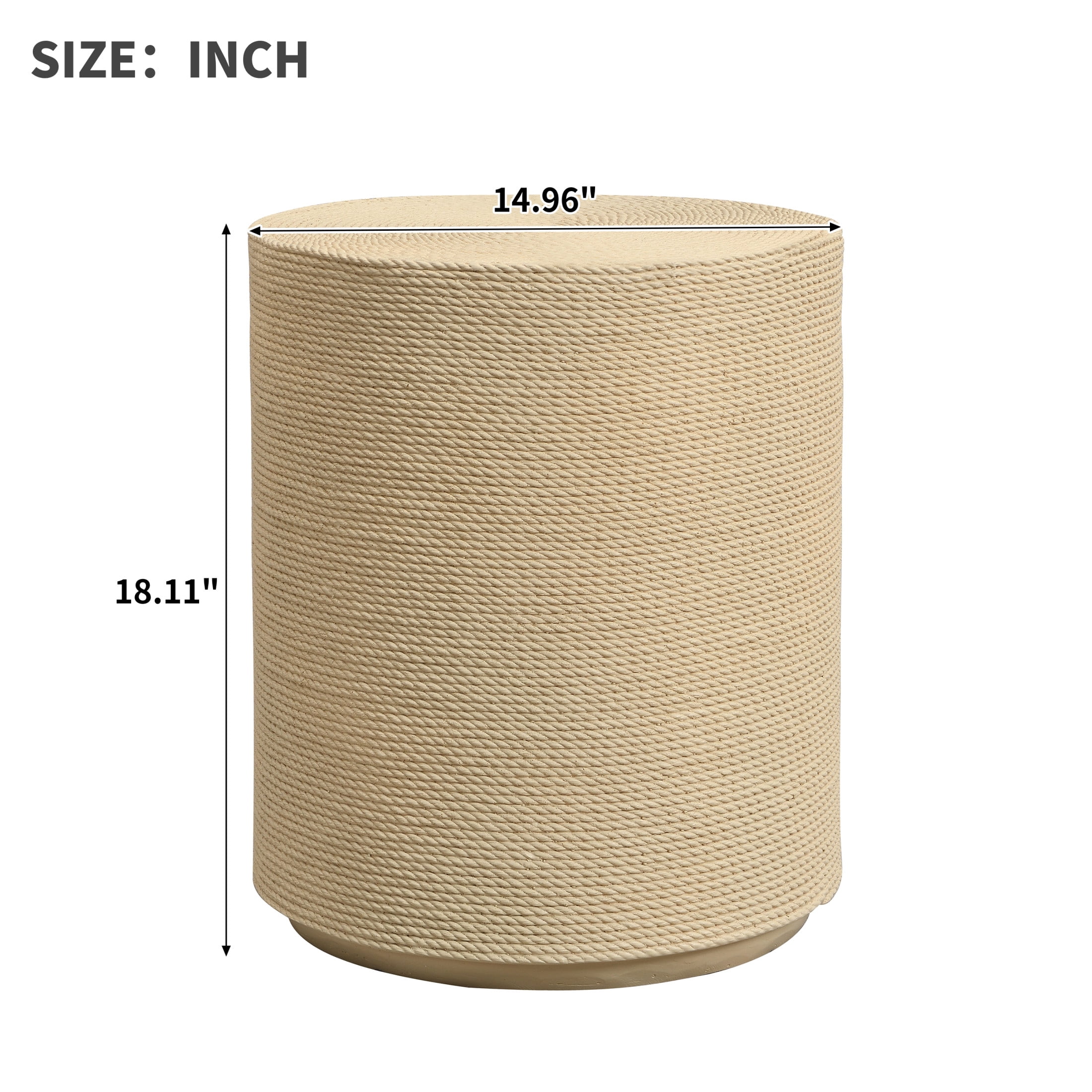 Christopher Knight Home 18.11" Simulated Rattan Cylindrical Side Table for Indoor Outdoor Use, Natural