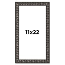 11x22 Frame Black-Brown Medieval Solid Wood Picture Frame | 1.5 Inch Moulding Width | Gotham